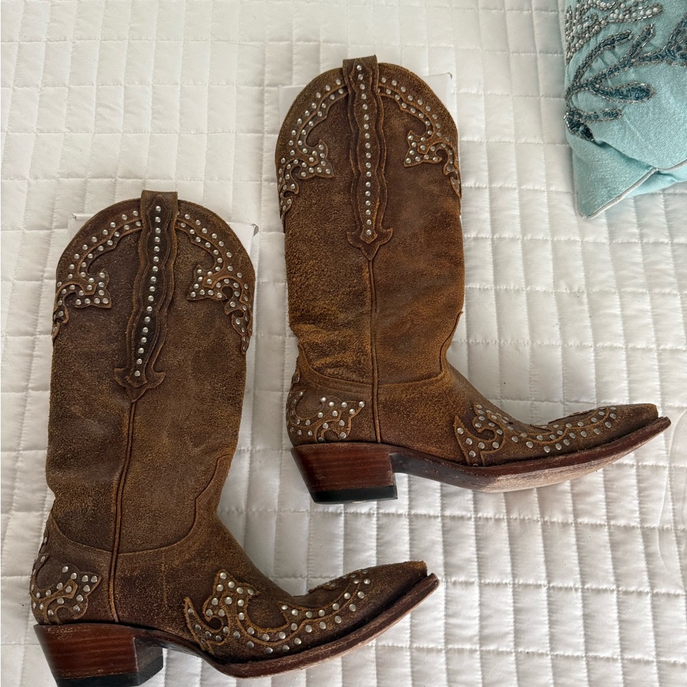 Old Gringo Brown Studded Heeled Boots - Picture 4 of 16